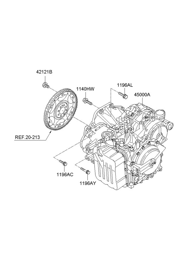 Hyundai Santa Fe Ata and tq/conv assembly. Tqconv - 450003A568 | Jim