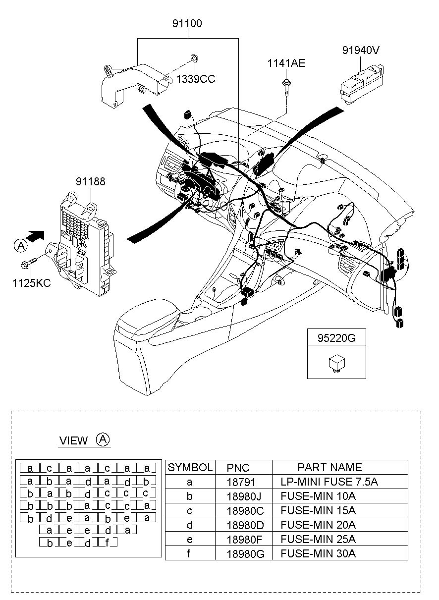 919503X012 - Hyundai Fuse Box. INSTRUMENT PANEL. ISG | Jim Ellis