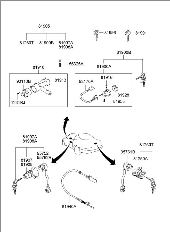 2001-Hyundai-Cylinder-switch.-SWITCH-Assembly---Tail-GATE-...