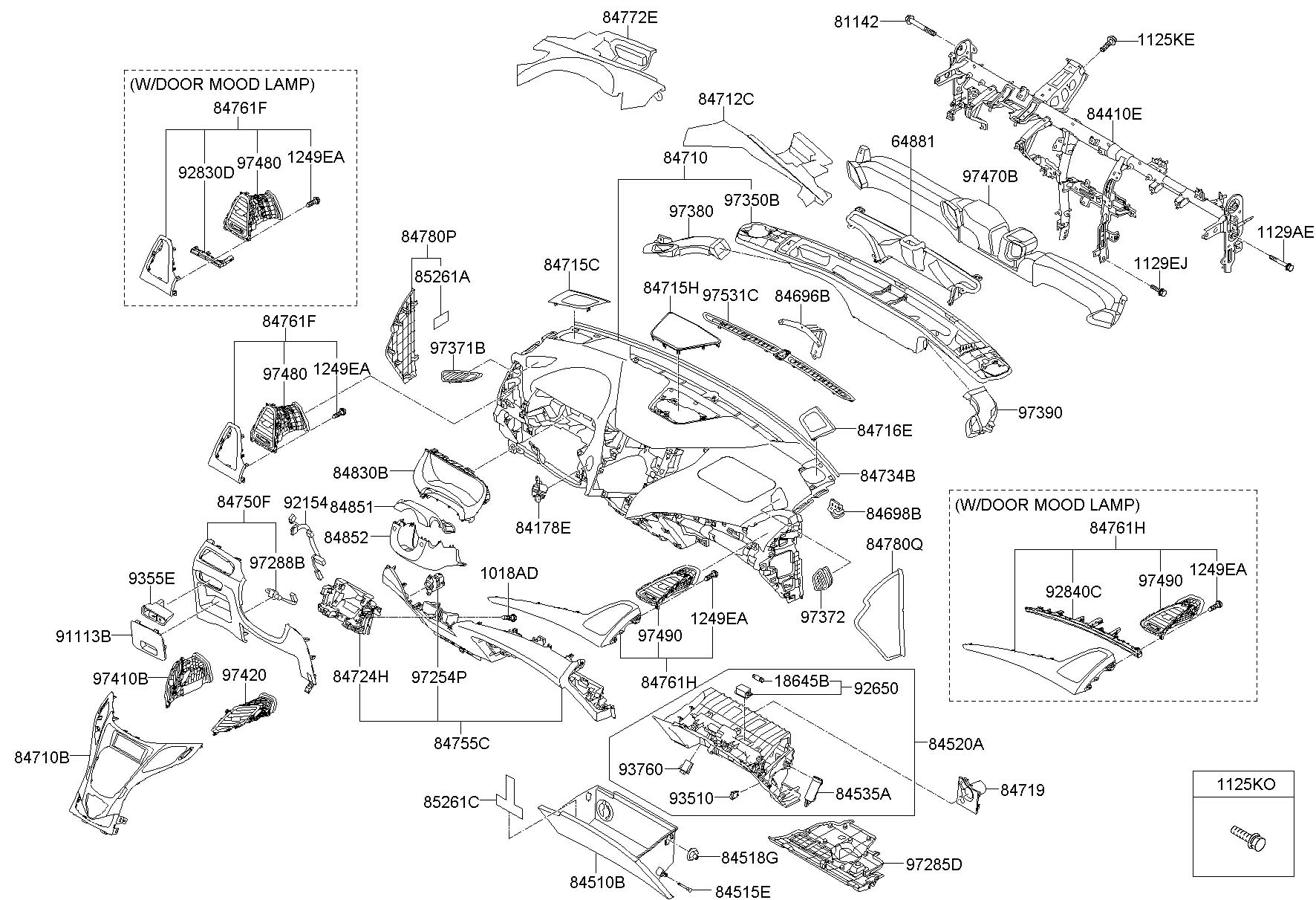 2021 Hyundai Kona Dashboard Panel - 847103V500HZ | Jim Ellis Hyundai ...