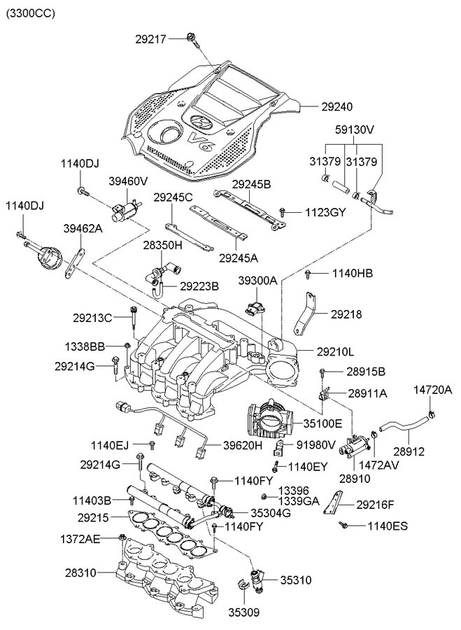 2008 Hyundai Azera Nipple. EURO, ULEV - 2921232301 | Jim Ellis Hyundai ...