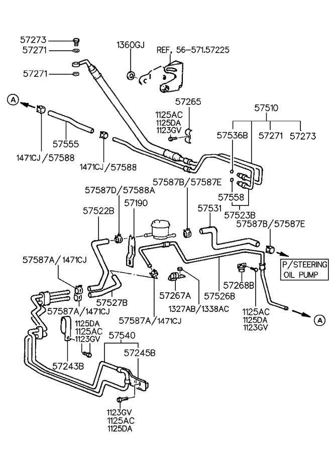 2017 Hyundai Tucson SE Clip - hose. Power steering hose clamp ...