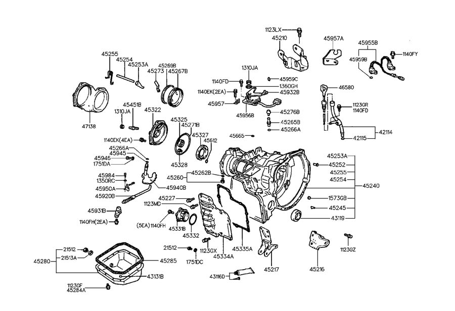 2000-Hyundai-Transmission-Oil-Pan.-PAN-ASSEMBLY---ATA-OIL-...