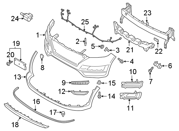 2021 Hyundai Veloster N Bumper Trim (front, Upper, Lower). 2019-21 