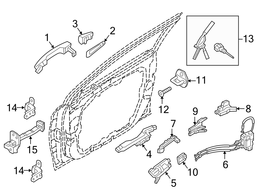 2015 Hyundai Exterior Door Handle (Left) - 82651C1110 | Jim Ellis