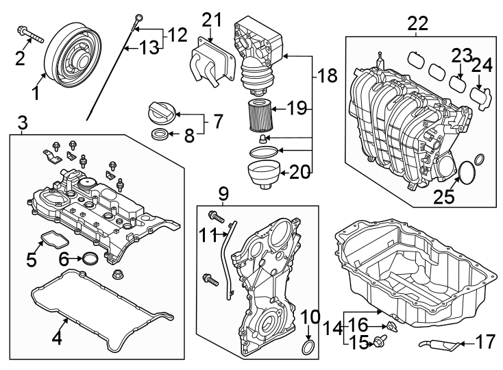 2021 Hyundai Sonata Engine Oil Filter Element. 2.5 LITER. Sonata; 2.5L ...