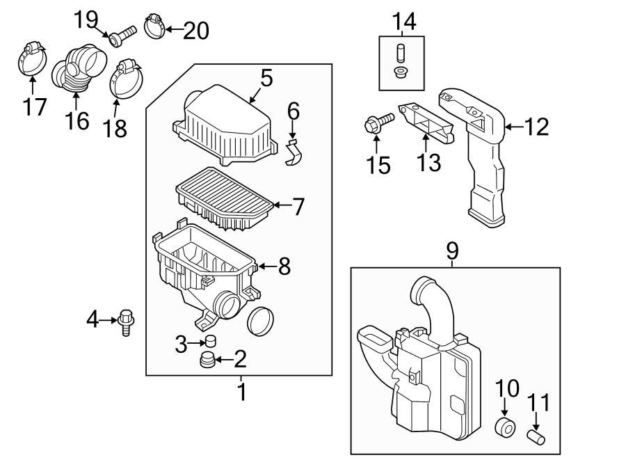 2012 Hyundai Accent Engine Air Intake Resonator. Resonator ASSEMBLY ...