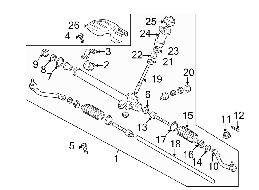 2013 Hyundai Accent Rack and Pinion Heat Shield - 572801R000 | Jim ...