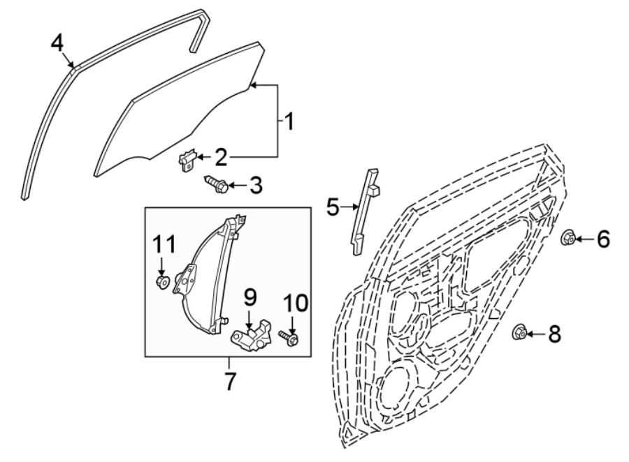 2019-Hyundai-Accent-Window-Regulator-Guide-(Left,-Rear-...