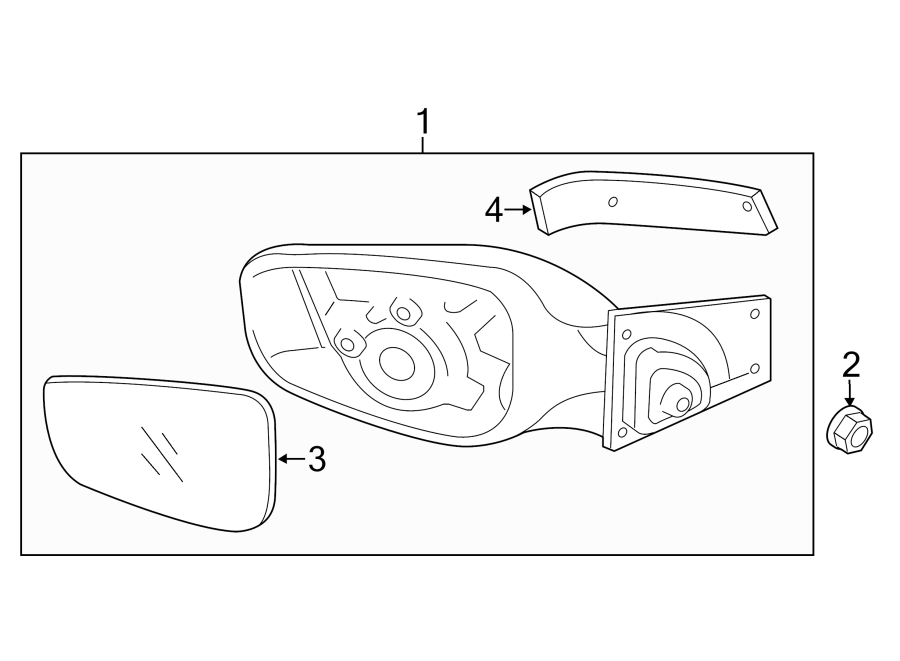 876203X040 - Hyundai Door Mirror (Right) | Jim Ellis Hyundai Parts