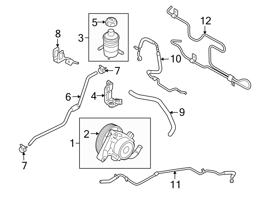 Hyundai Santa Fe Power Steering Pressure Hose - 575101U100 | Jim Ellis ...