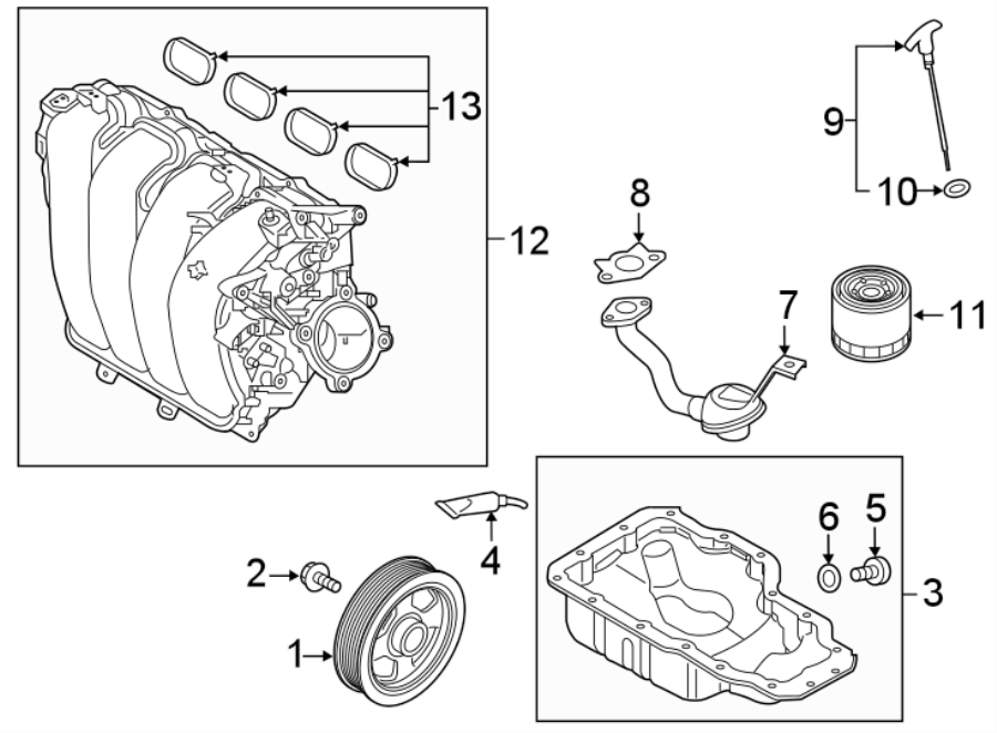 2013 Hyundai Elantra Coupe Engine Oil Filter. 1.6 LITER. 2.0 LITER. 2.0