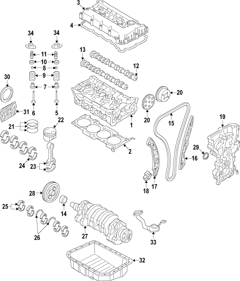 2012 Hyundai VELOSTER Crankshaft gear. Pilot bearing - crank. Ioniq ...